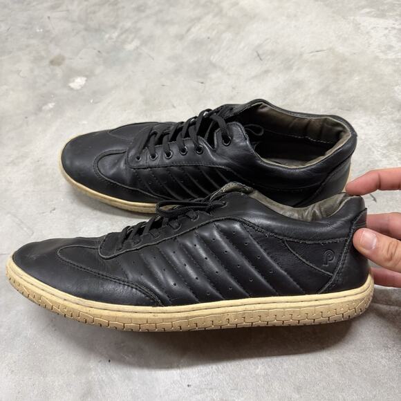 Piloti Avenue Driving Shoes Mens 11 Black Leather Low Top Sneakers Racing Casual Men main image 2